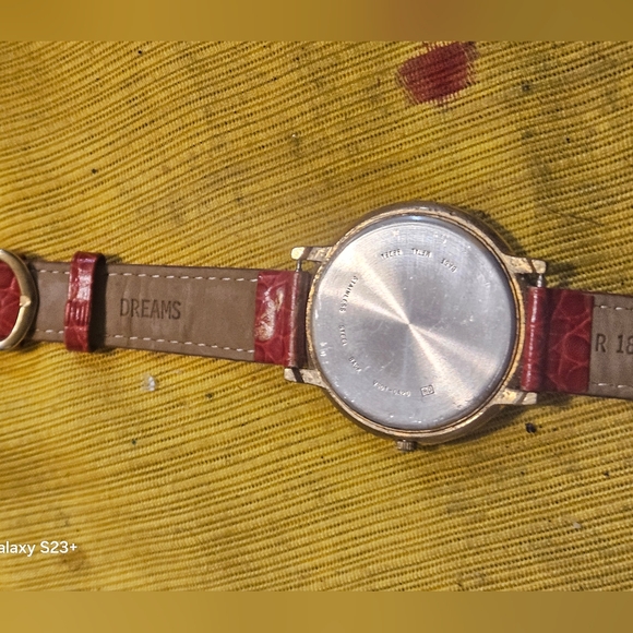 Lotus Quartz Mickey Mouse Watch with Red Strap